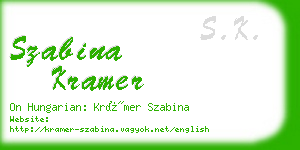 szabina kramer business card